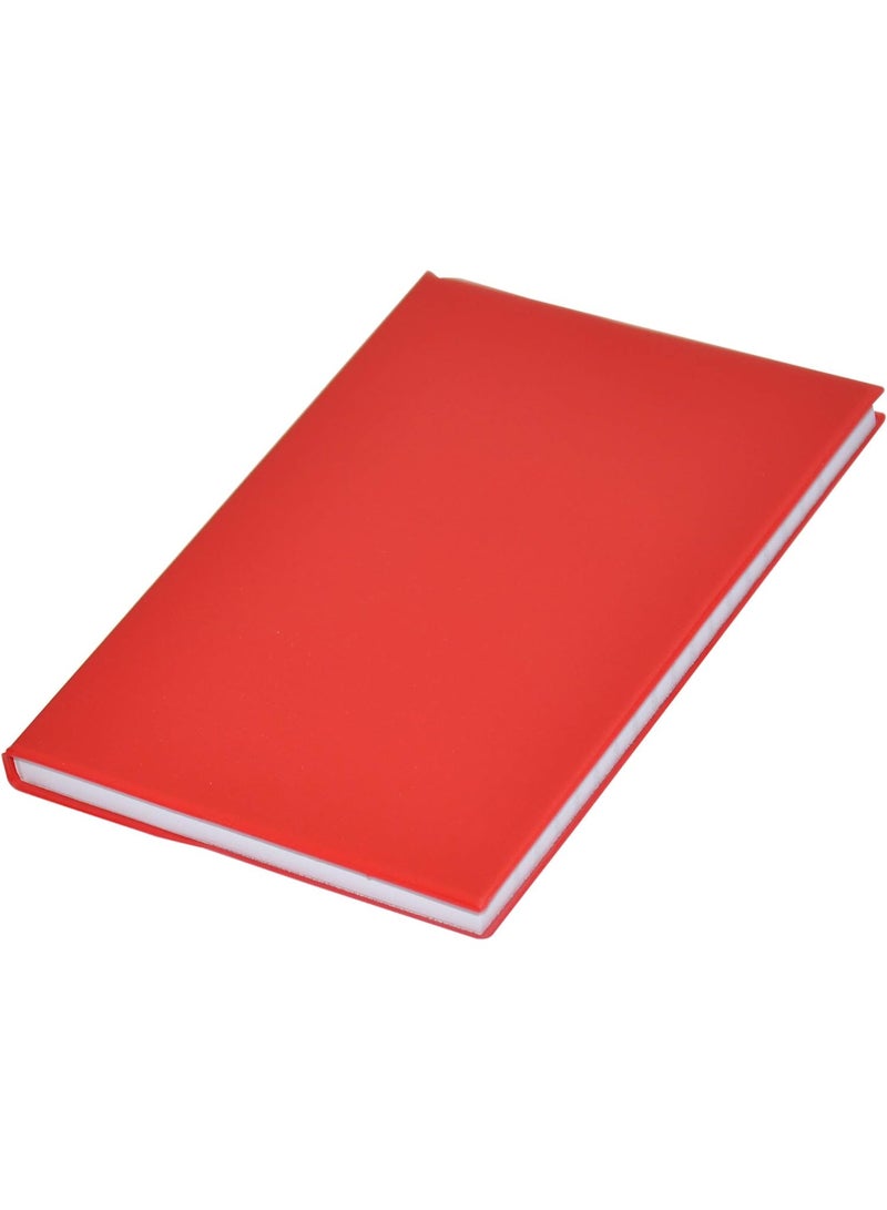 FIS PVC Cover Notebook, 96 Sheets, 192 Pages, A6 Size, Single Line, Red - FSNBA62QPVCRE, 5-Pieces - Image 1